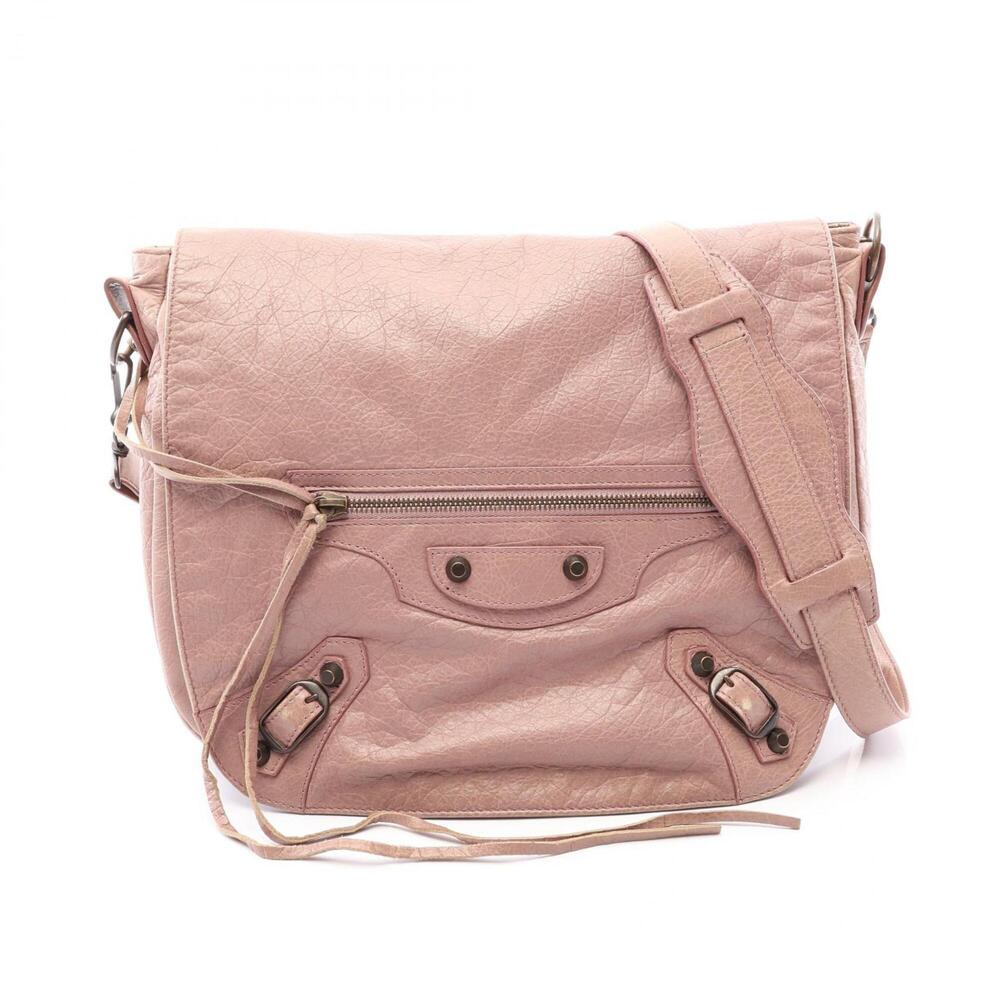 Balenciaga The Folk Shoulder Bag Handbag Leather Women's Pink 277043